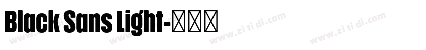 Black Sans Light字体转换
